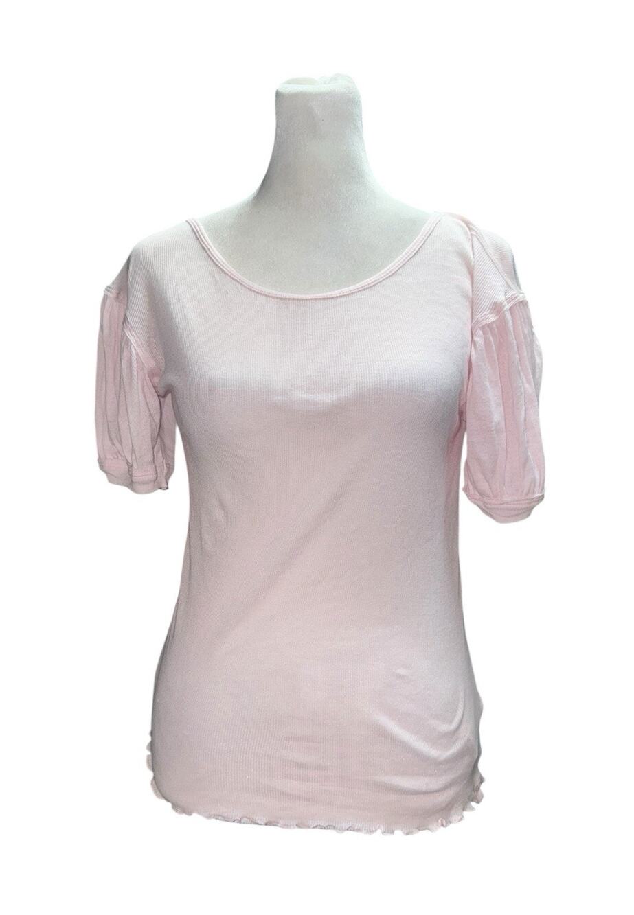We the Free Womens Pastel Pink Puff Sleeve Cotton Balletcore Romantic Fairy Sz S